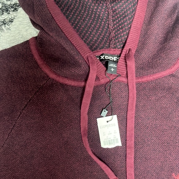 Express burgundy hoodie size L - Picture 2 of 8